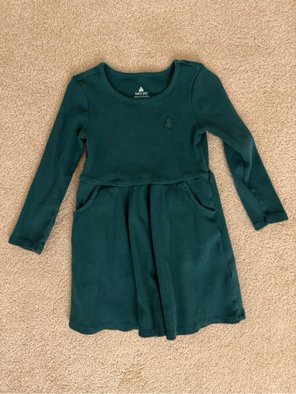 Forest Green Ribbed Dress